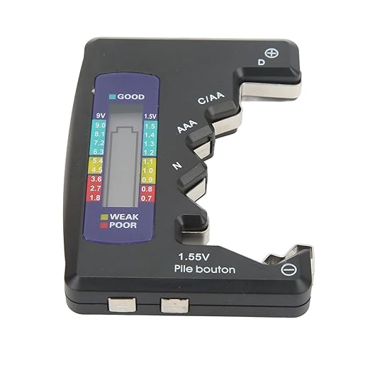 Universal Digital Battery Capacity Tester with LCD Display for D C N AAA AA 9V 1.5V Button