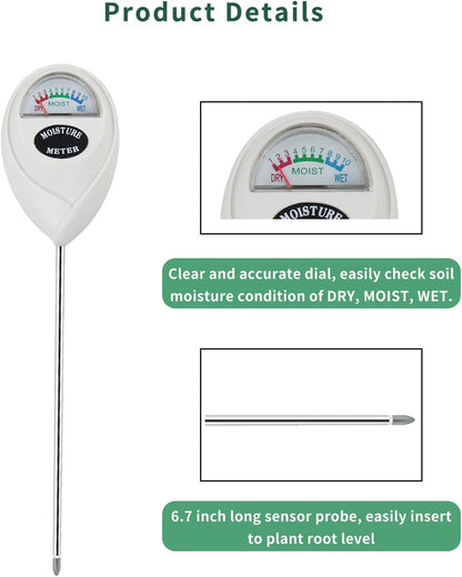 Soil Moisture Monitor for House Plants, Soil Hygrometer Moisture Sensor for Indoor & Outdoor