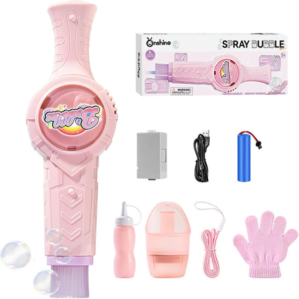 Rechargeable Automatic Electric Bubble Machine Colorful Lights & Music