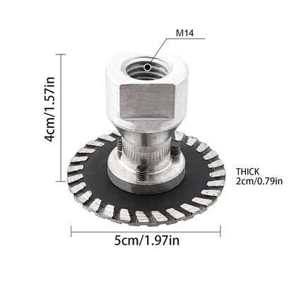 Precision Diamond Carving Wheel and Diamond Saw Blades, Compact 50mm Size with M14 Flange