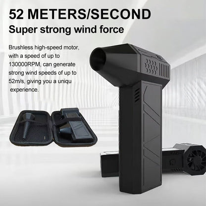 Turbo Jet Blower, 130000 RPM Portable Mini Jet Fan, Electric Air Duster with Adjustable Speed