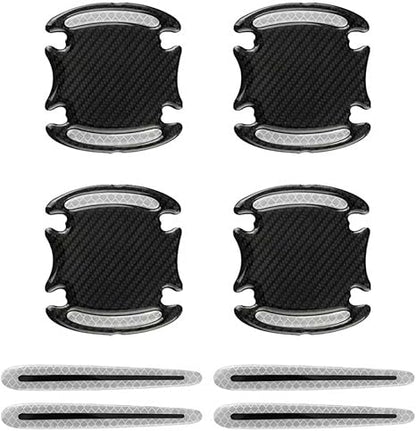 8Pcs Car Door Handle Protector Compatible, Reflective Safety Strips, Night Warning Anti-Scratch Exterior Decals