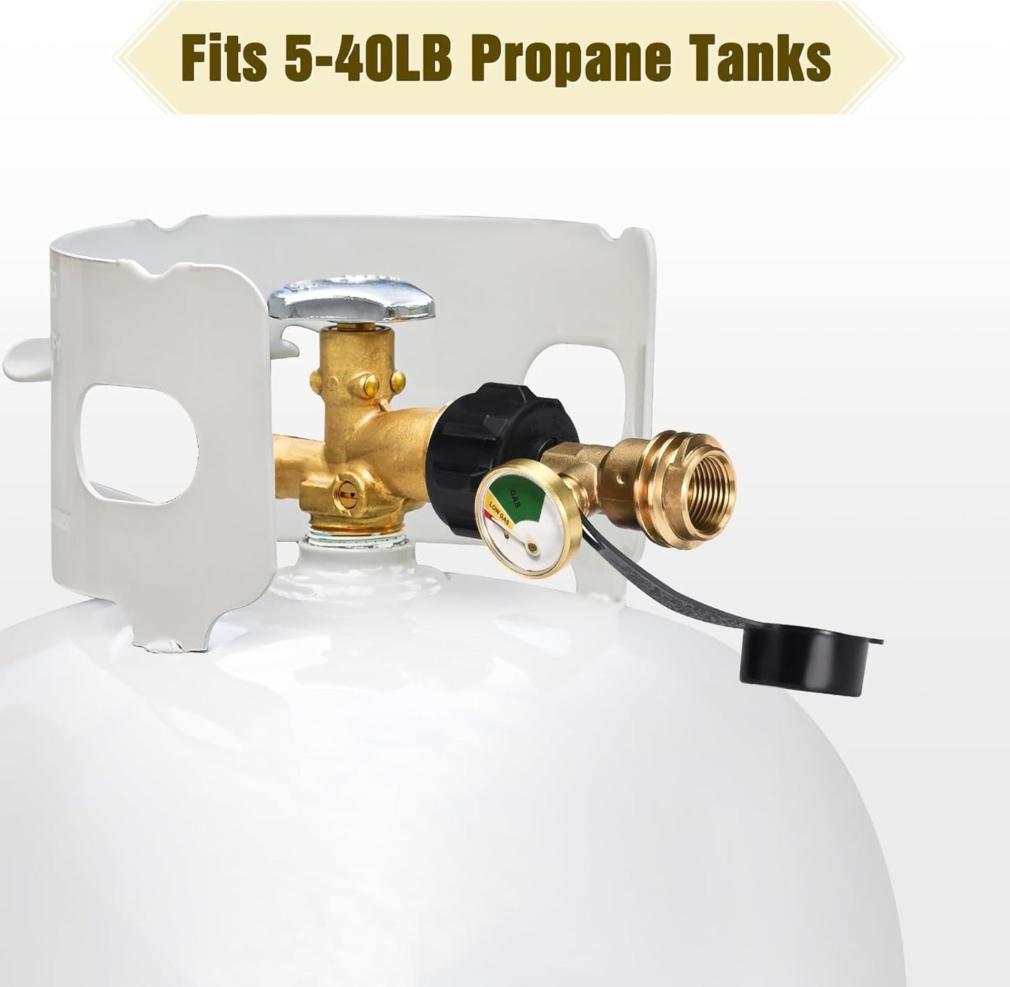 Universal Propane Tank Gauge Level Indicator, Leak Detector, Gas Pressure Meter
