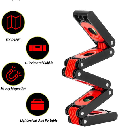 Folding Level, Multi-Angle Magnetic Level Ruler