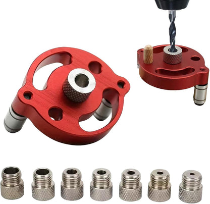 Drill Guide Locator, Vertical Self Centering Dowel Jig Kit