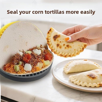 3-in-1 BPA-Free Tacos Tortilla Crimper Maker - Adjustable Size, For 6"-8-10" Crust