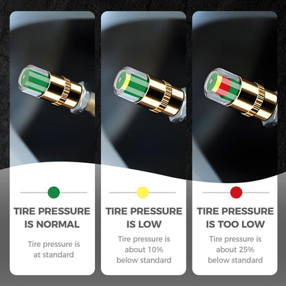 4Pcs Car Tire Pressure Monitor Valve Stem Caps