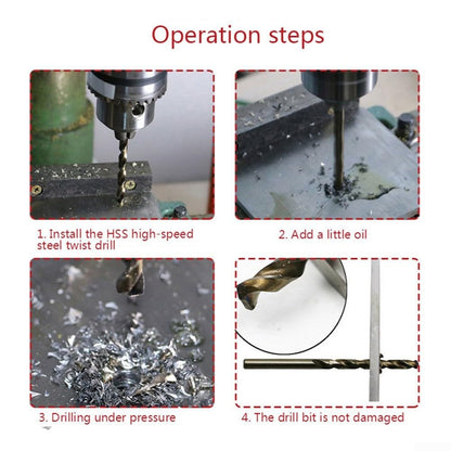 Titanium Twist Drill Bit Set - 13Pcs Hex Shank High Speed Steel for Wood Plastic Aluminum Alloy, Quick Change, 1.5-6.5mm