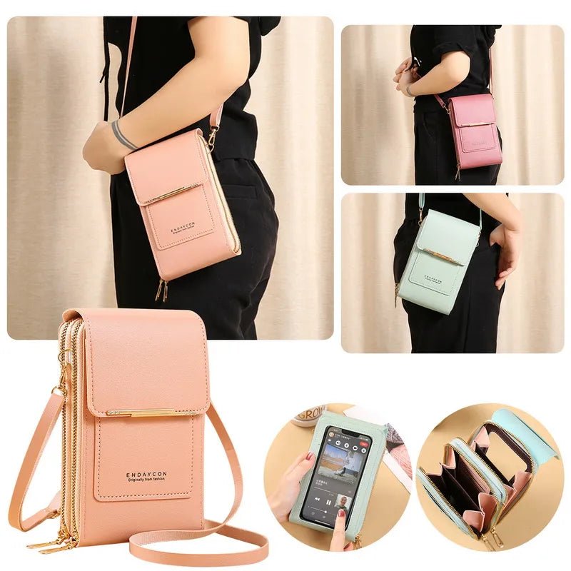 Small Crossbody Cell Phone Bag for Women, Mini Shoulder Purse with Credit Card Slots