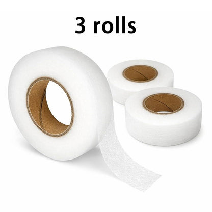 3 Rolls Hemming Tape for Pants and Clothes – No-Sew Fabric Hem Tape for Quick Clothing Repairs – Easy to Apply, Clean Invisible Finish