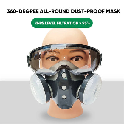 Full Face Mask for Painting & Spraying, Wide View Lens for Woodworking