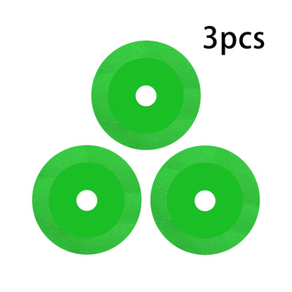 3pcs 100MM Diamond Ultra-Thin Green Brazing Blade For Cutting Ceramic Jade Glass Tile Wine Bottle Grinding