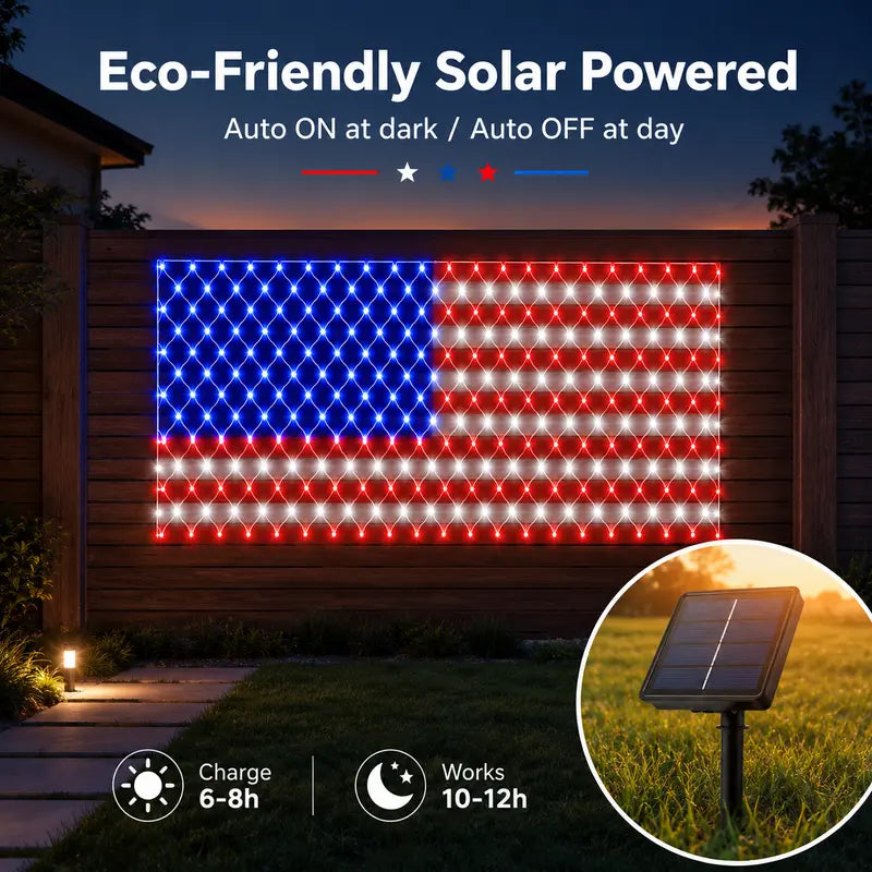 Solar American Flag Lights Outdoor American Flag Net