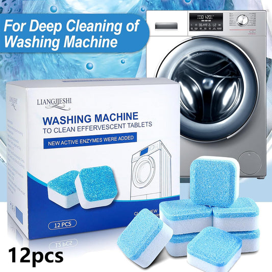 12Pcs/box Washing Machine Cleaner Tabs Hygiene Cleaning