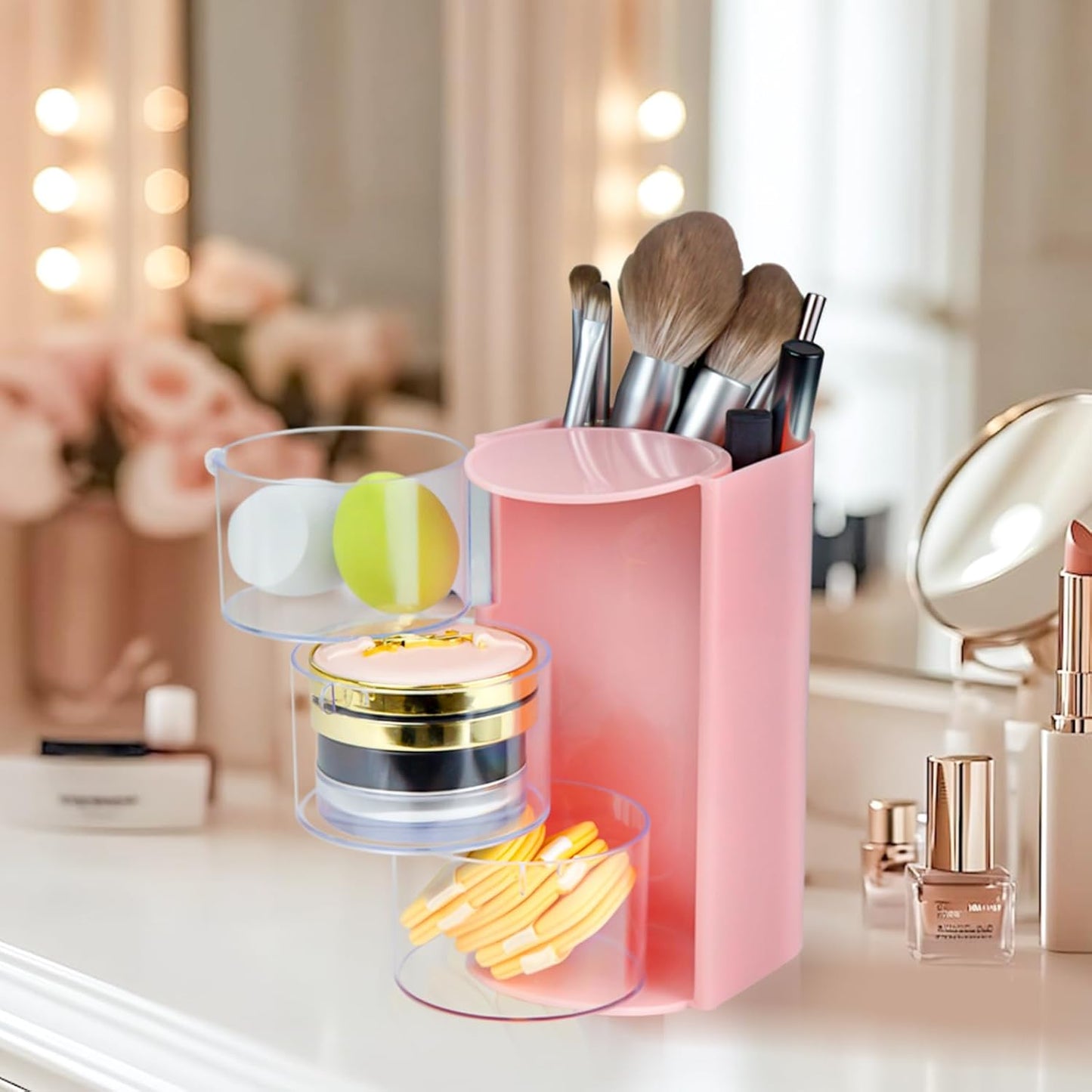 Hair Accessories Organizer with Hair Brush Holder