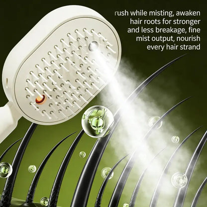Electric Spray Air Cushion Massage Comb | Self-Cleaning Anti-Tangle