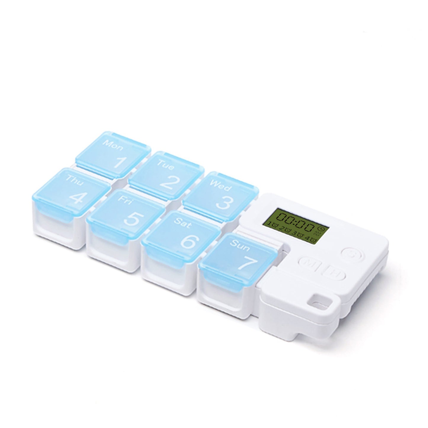 7 Day Medicine Pill Organizer, 4 Reminder Alarms, Loud Sound