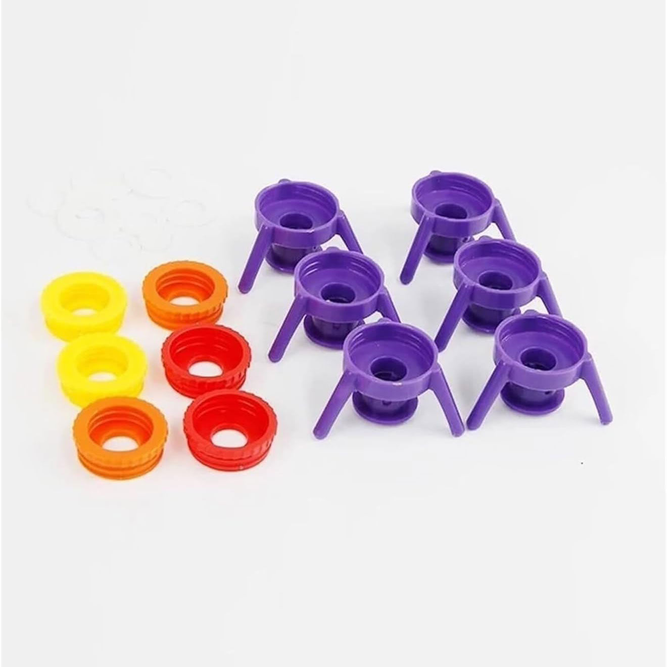 3-Size Leak-Proof Inverted Bottle Emptying Cap Kit - Fits Most Plastic Bottles to Reduce Waste
