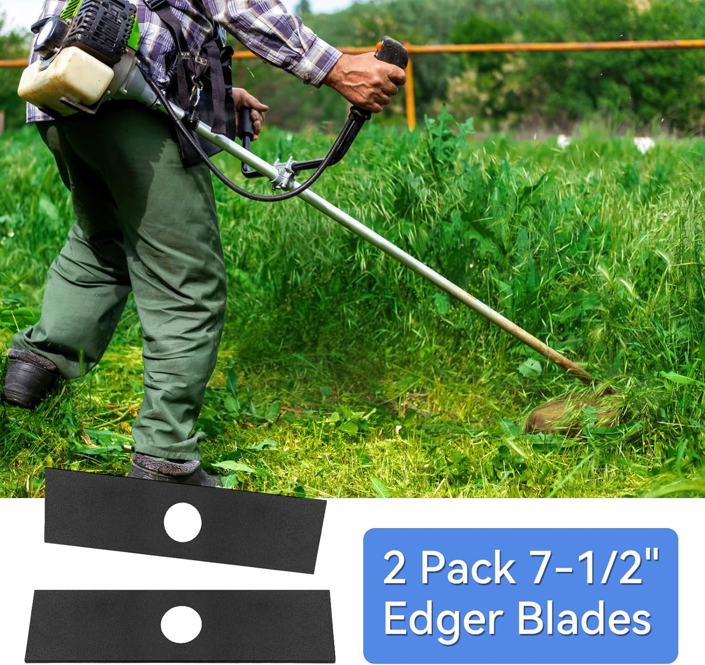 2 Pack 7-1/2" Edger Blades (1” Center Hole)