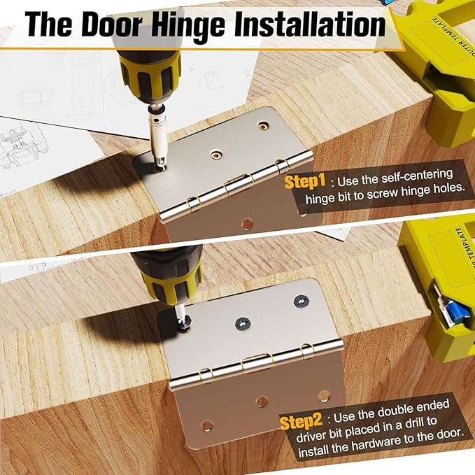 Hinge Jig Router Kit, Hole Locators, Door Hinge Installation Kits/Mortiser Templates