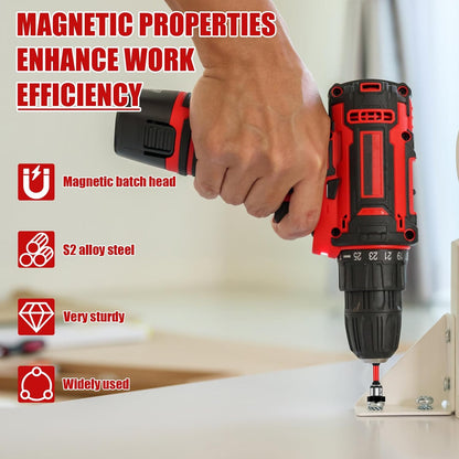 5Pcs Drywall Screw Setter, Magnetic Positioning Screwdriver Bits PH2 Bits, 1/4" Hex Shank Drywall Screw Bit