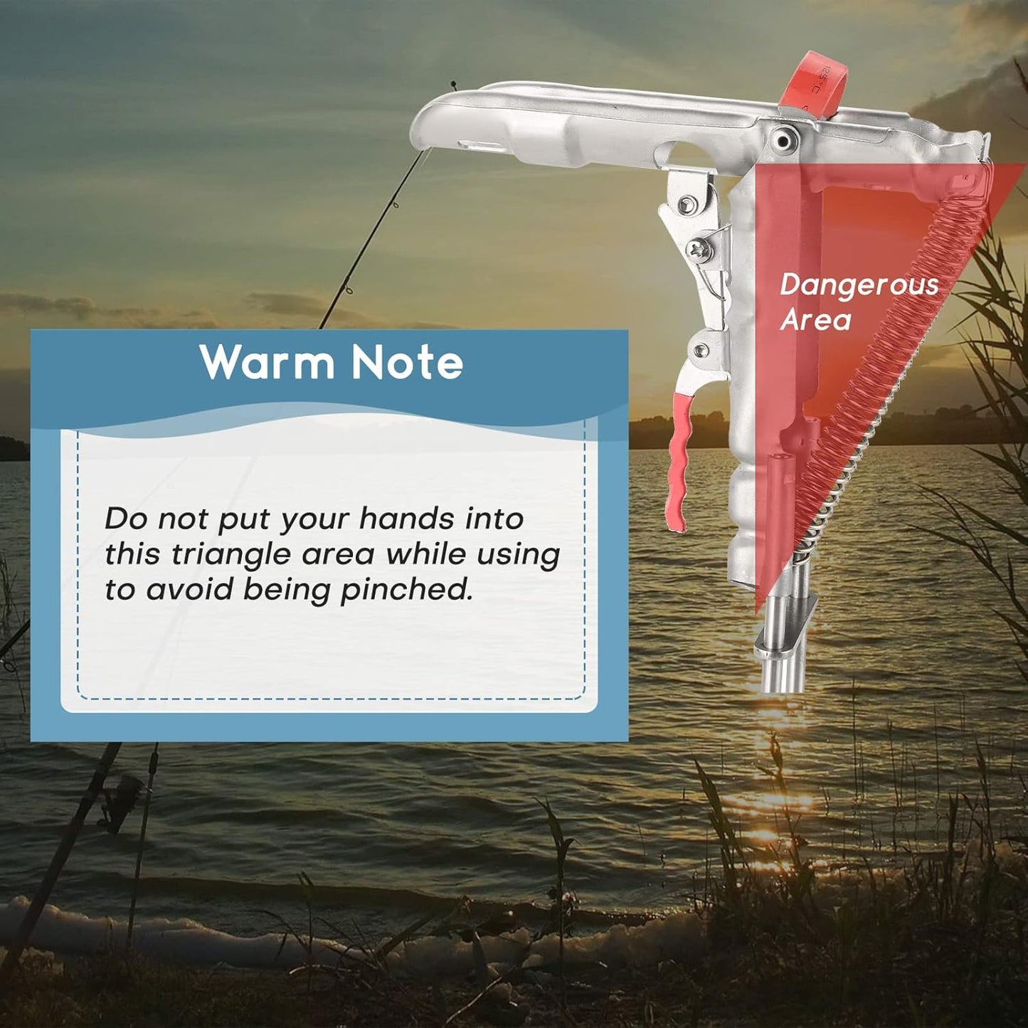 Automatic Spring Stainless Steel Fishing Rod Holder
