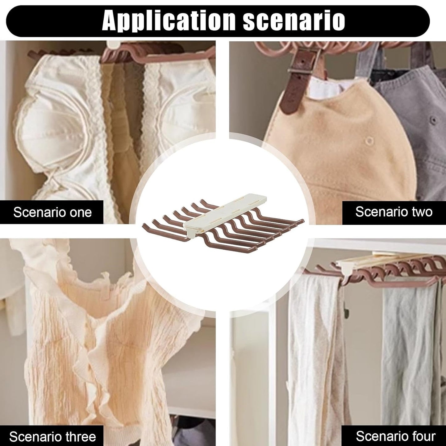 Pull-out Wardrobe Organizer - Multifunctional Slide Storage Hanger for Underwear & Clothes