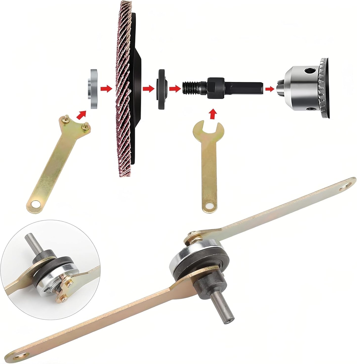 5 in 1 Electric Drill Conversion Angle Grinder Adapter Connecting Rod Kit