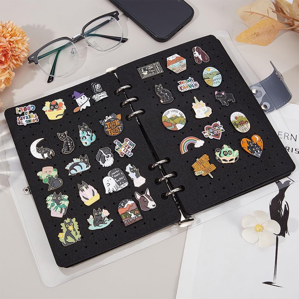 Felt Pin Brooch Storage Book DIY Charms Organizer Booklet Creative Pin Badges Collection Board