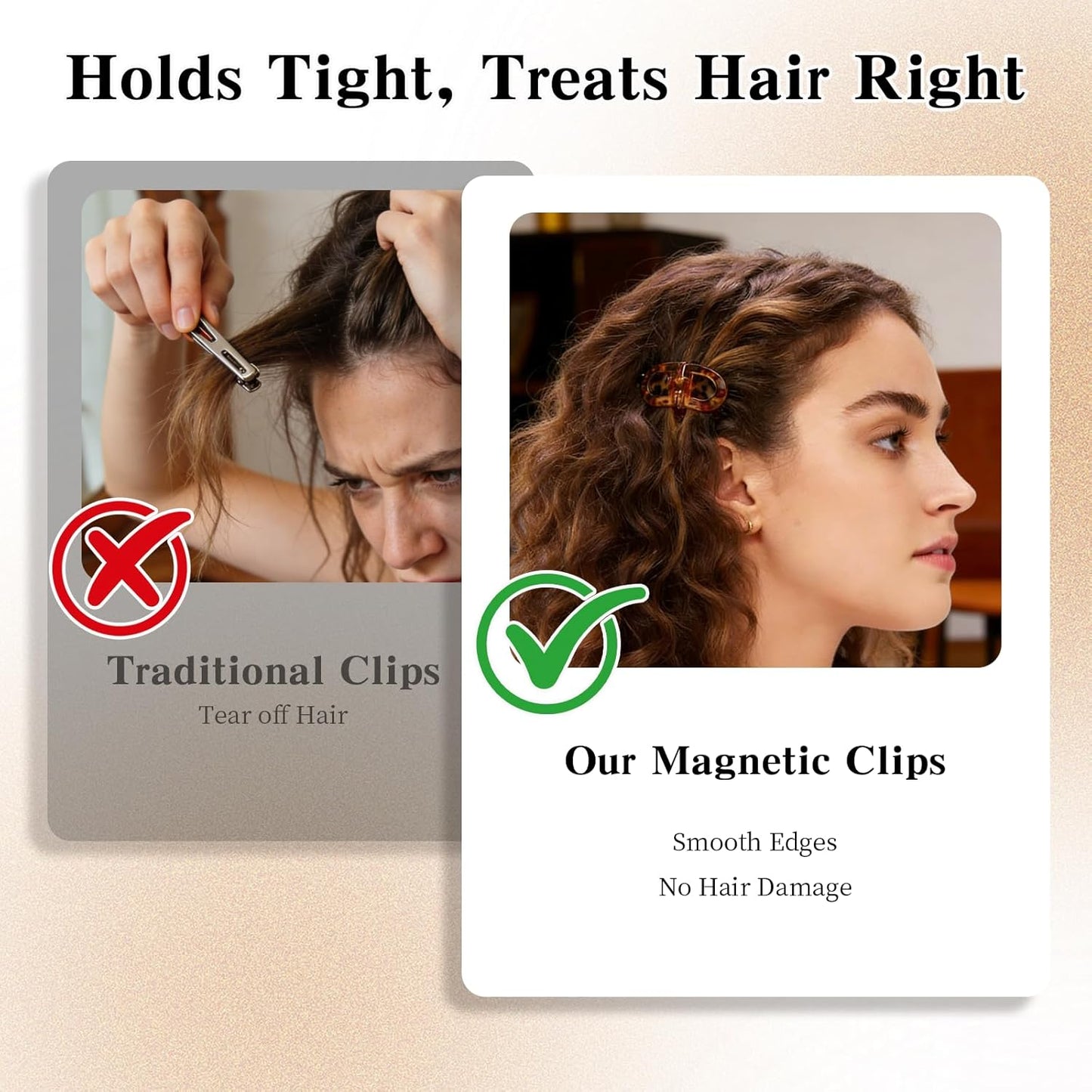Magnetic Hair Clip, Strong-hold Magnetic Styling Clip