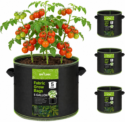 3Pcs 5 Gallon Fabric Plant Bag，Planter Bags with Handles