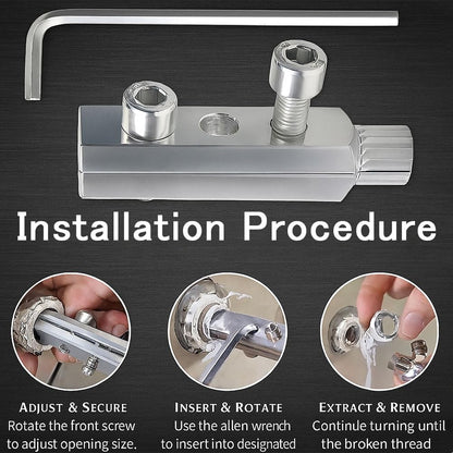 Broken Pipe Extractor Tool for Damaged Bolt and Faucet Removal, Pipe Screw Remover and Easy Out Valve Extractor Set