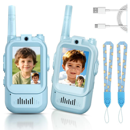 Handheld 2 Pack Rechargeable Video Intercom Kids Walkies Talkies