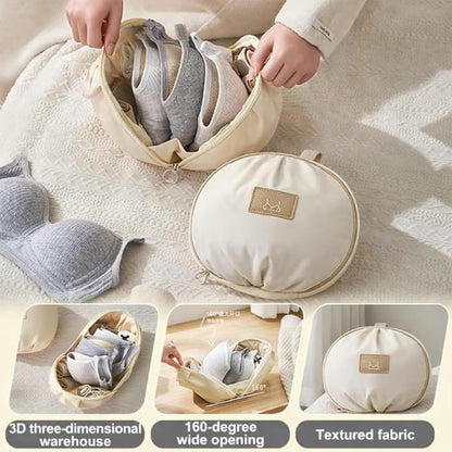 2pcs Lingerie Storage Bags Set - Portable Travel Underwear Organizer