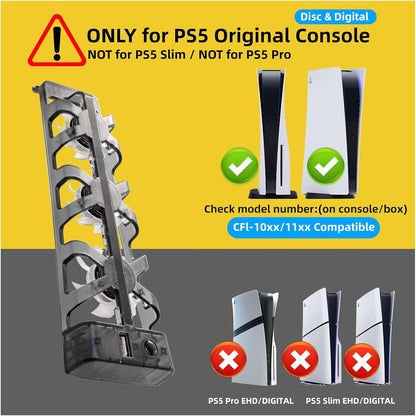 Cooling Fan for PS 5 Disc & Digital Console Adjustable Speed