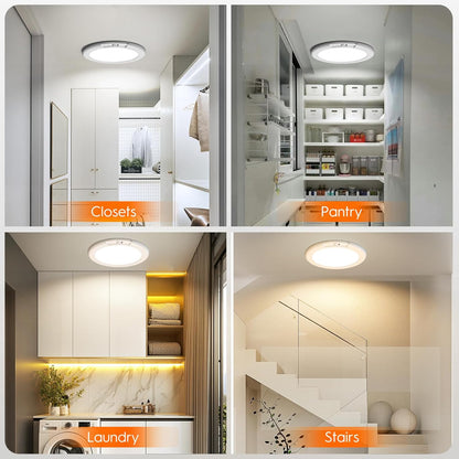 Rechargeable Motion Sensor Ceiling Light, Wireless Ceiling Lights Battery Operated Closet Light with Remote