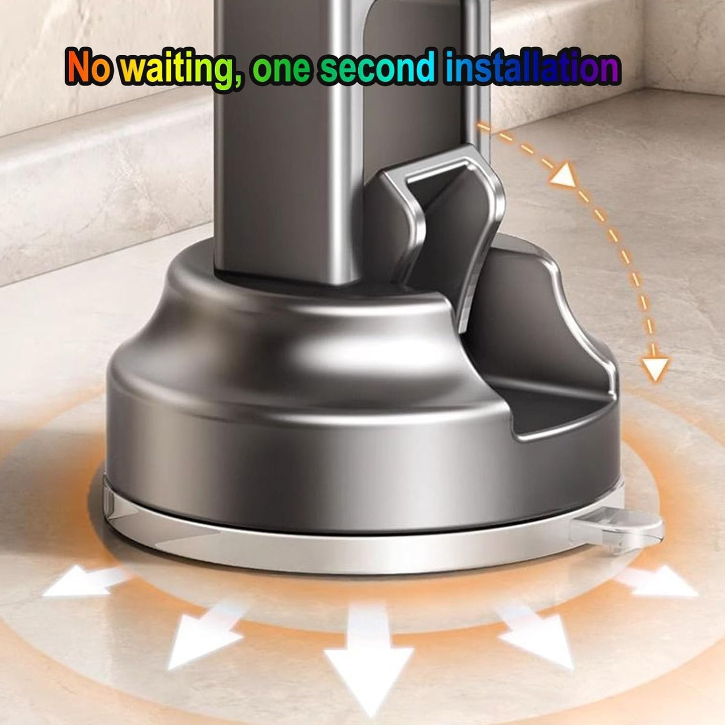 2pcs Suction Cup Wall Shelves - Non-Punching Installation, 360° Swivel Hooks
