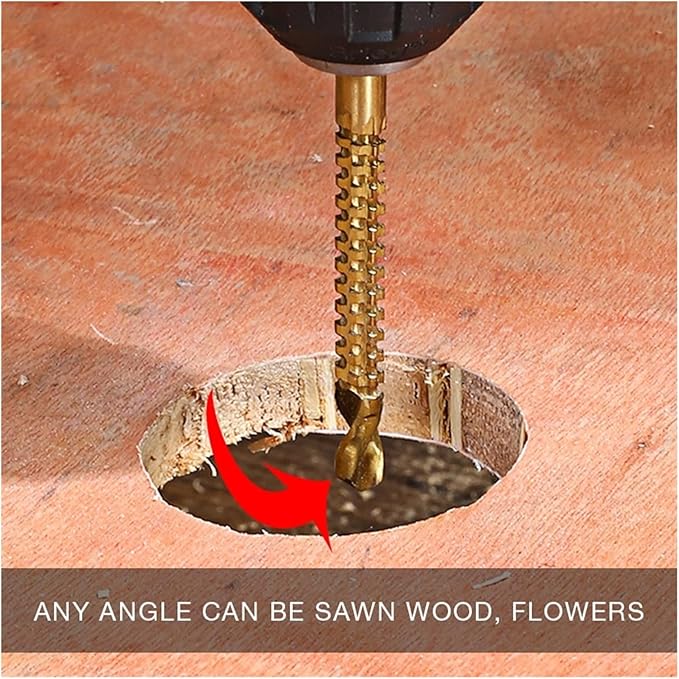 Efficient 6PCS HSS Drill Bits for Precise Cutting in Thin Wood, Metal, and Plastic Applications