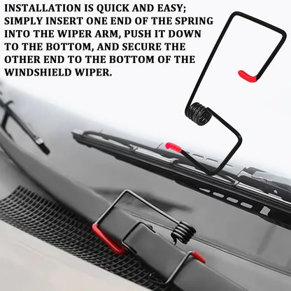 4PCS Windshield Wiper Arm Puller Pressure Spring Booster Set for Improved Visibility in Rain & Snow