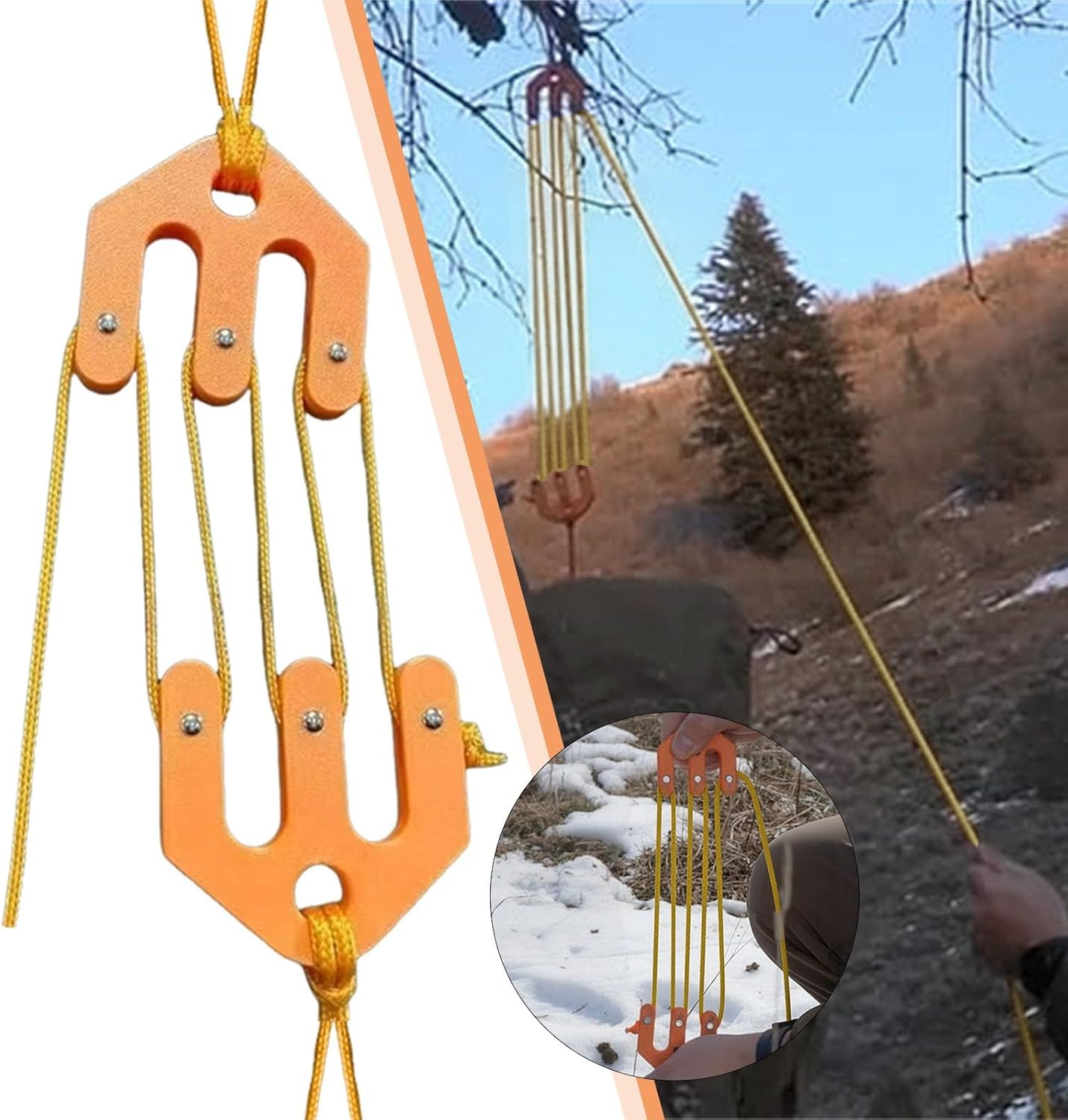 Ultralight Hunting Game Hoist - Compact Game Lifting Tool for Backcountry Hunting