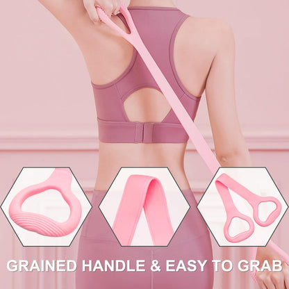 Figure 8 Resistance Band, Fitness Elastic Rope, Execrise Workout for Arm, Back, Chest and Shoulder, Yoga