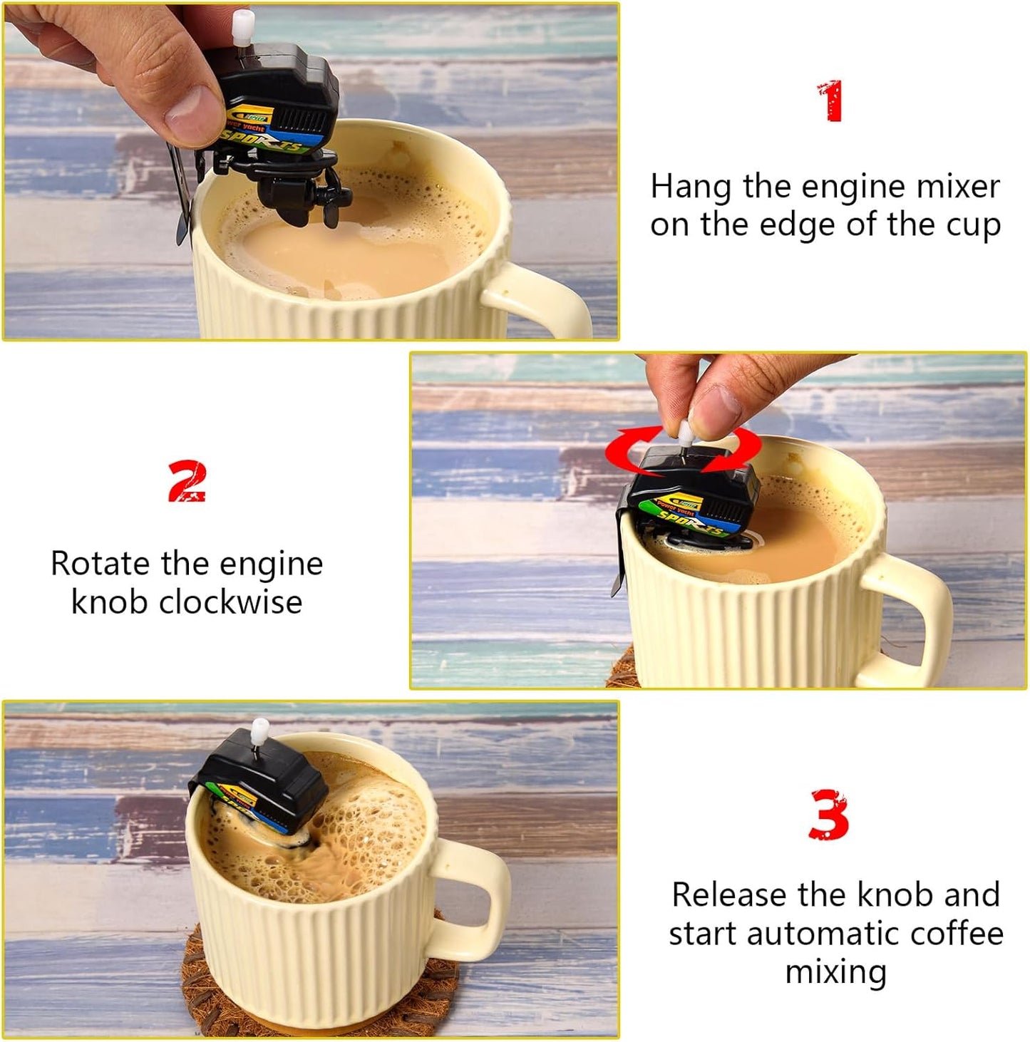 Stainless Steel Boat Motor Coffee Stirrer Unique Gadgets