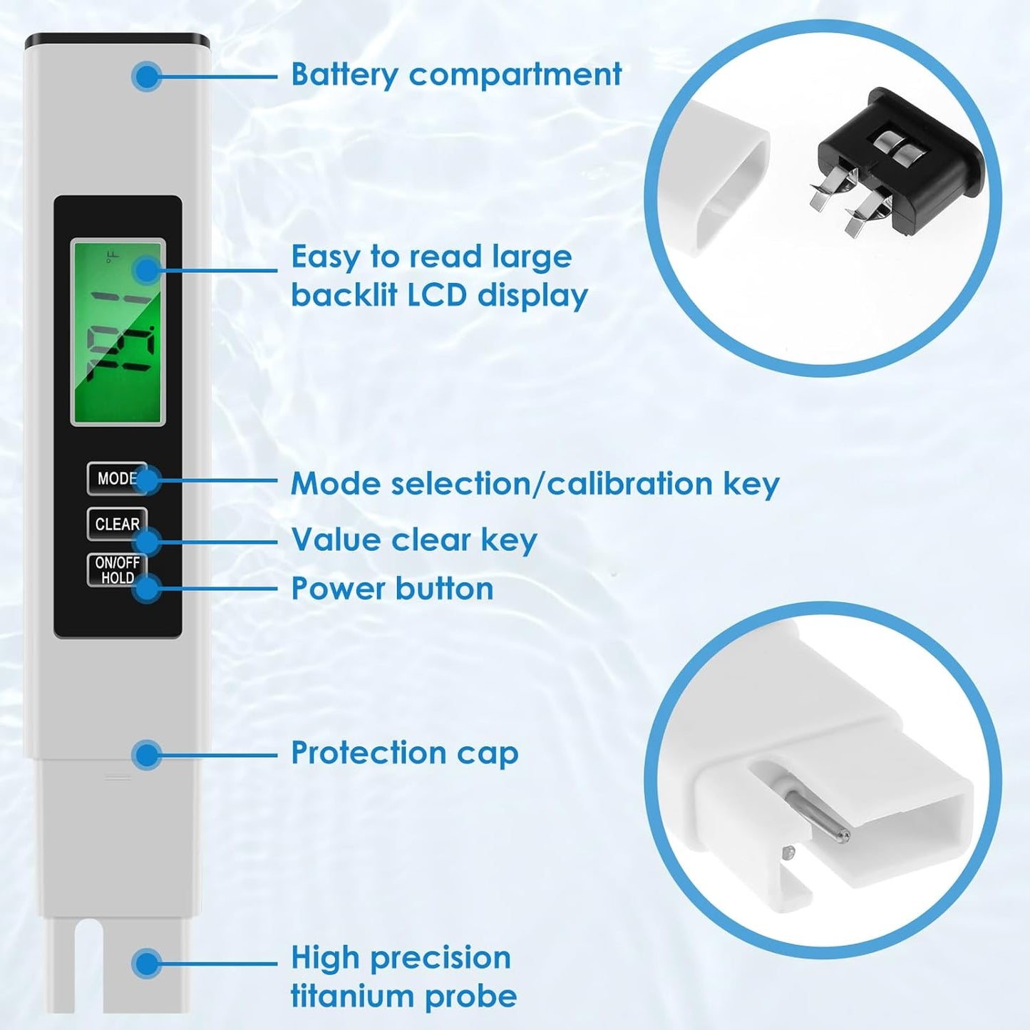 All-New 4 in 1 Tds Meter Digital Water Tester 0-9990ppm