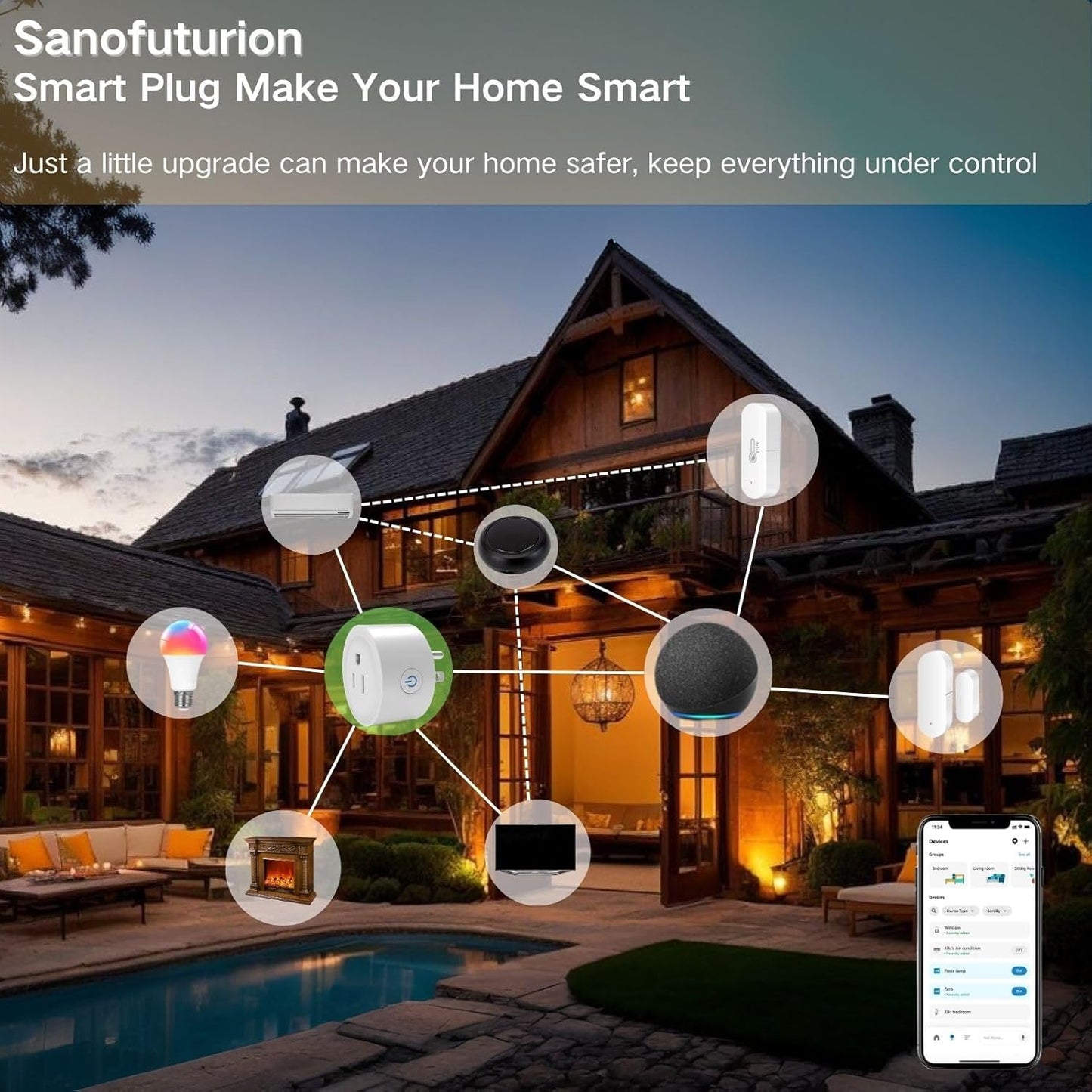 WiFi Smart Plug | Compatible with Alexa & Google Home | WiFi Outlet for Remote Contro