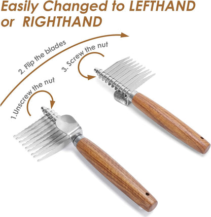 Dog Dematting Brush & Rake, Detangler Brush for Dogs