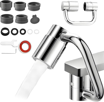 Robotic Arm in Brass Swivel Faucet Extender, Sink Water Faucet Extension Filter