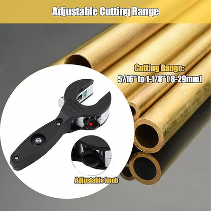 Compact Ratchet Pipe Cutter For Stainless Steel, Copper, Perfect For Limited Space Applications