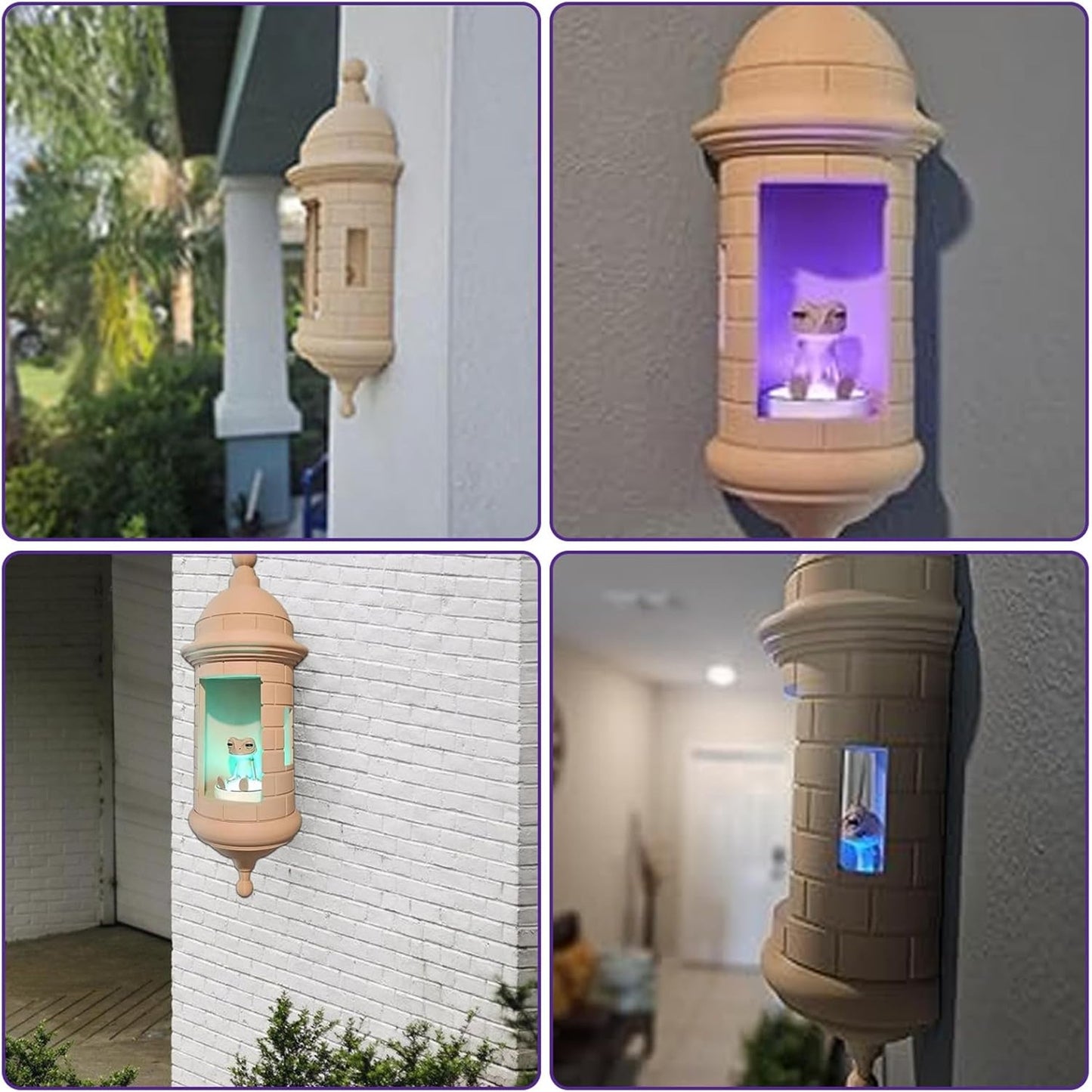 Wall Mounted Frogs Lamp Remote Operations Color Changing LED
