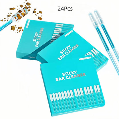 24Pcs Ear Wax Removal Tools,Reusable Stickiness Ear Swab for Both Adults and Children
