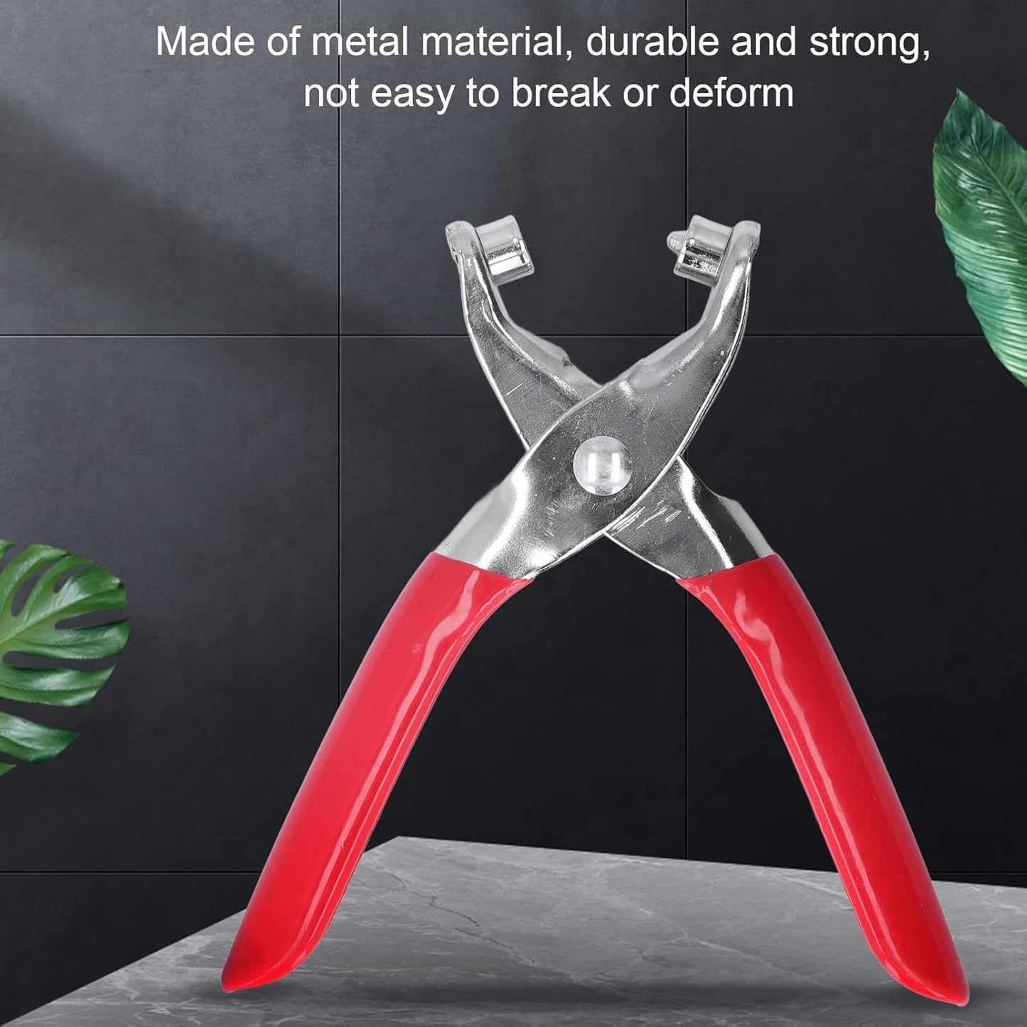 Universal Handheld Metal Snaps Buttons Plier with 50 Pairs of Metal Eyelets - Pearl Snap Button Kit for DIY Small Fabric Sewing